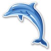 2 x 10cm/100mm Dolphin Window Cling Sticker Car Van Campervan