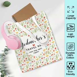 EIXXU Colorful Godmother Tote Beach Bag - Proposal, Mothers Day, Christmas, Birthday