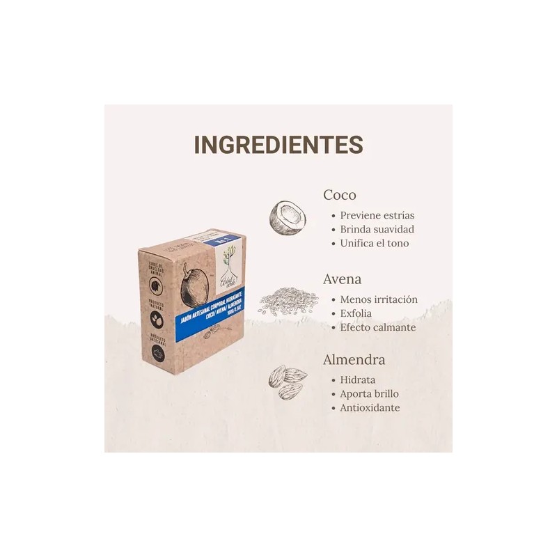 3 Pack Jabón Artesanal Corporal Cuidado Natural Vegano 100 G