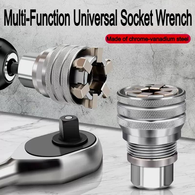 Multi-Function Universal Socket Wrench Tool - 10mm-19mm Adjustable Multi-Function Socket