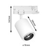 Paulmann 96568 ProRail3 LED Track Spotlight Kratos 50° 1050lm 9W