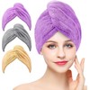 Mumoo Bear 3 Pack Microfiber Hair Drying Towel Wrap Super