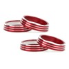 4pcs A/C Air Vent Knob Trims Rings Red Aluminum Alloy