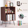 Giantex Nightstand Free Standing Display Bookshelf W/Split Storage for Books,