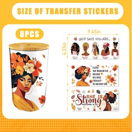 UV DTF Cup Wraps for 16 oz Glass Cups, 8 Sheets Animal UV DTF Transfer Stickers UV DFT Decals Waterproof Uvdtf Cup Wraps