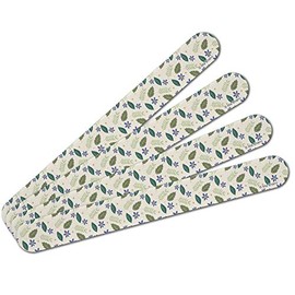 Flowers and Leaves Double-Sided Nail File Emery Board Set 4 Pack