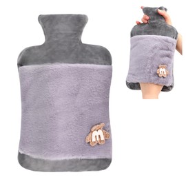VFANDV Hot Water Bottle, 2.0 L Hot Water Bottle with Cover, Hot Water Bottle, Used for Cold and Hot Treatment, Hand/Foot Warmer to Relieve Pain