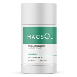 MAGSOL Natural Deodorant for Men & Women | Aluminum Free Deodorant | Gentle on Skin with Sweet Almond Oil & Beeswax | Baking Soda Free | Paraben & Pthalate Free (Lemongrass)