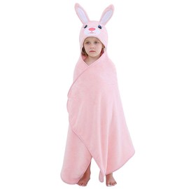 COOKY.D Baby Bath Towels with Hood Ultra Soft Large Animal Baby Blanket for Boy and Girls, Perfect, 120x70cm, 0-7 Years, Rabbit