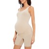 Women's Maternity Bodysuit Pregnancy Shapewear Belly Support Shorts 5” Sleeveless