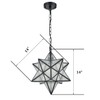 14'' Moravian Star Pendant Light Seeded Glass Star Lights with