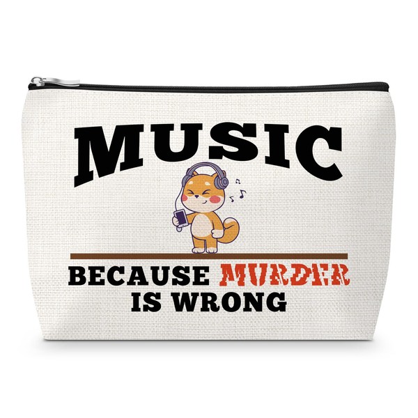 Music Lover Gifts for Women Makeup Bag Musician Christmas Birthday