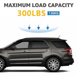 Roof Rack Cross Bars Compatible with Ford Explorer 2016-2019, Adjustable Aluminum Heavy Duty 300 LBS Anti-Theft Lock Cargo Carrier Rooftop Crossbar Accessories for Bike, Basket, Snowboard, Luggage