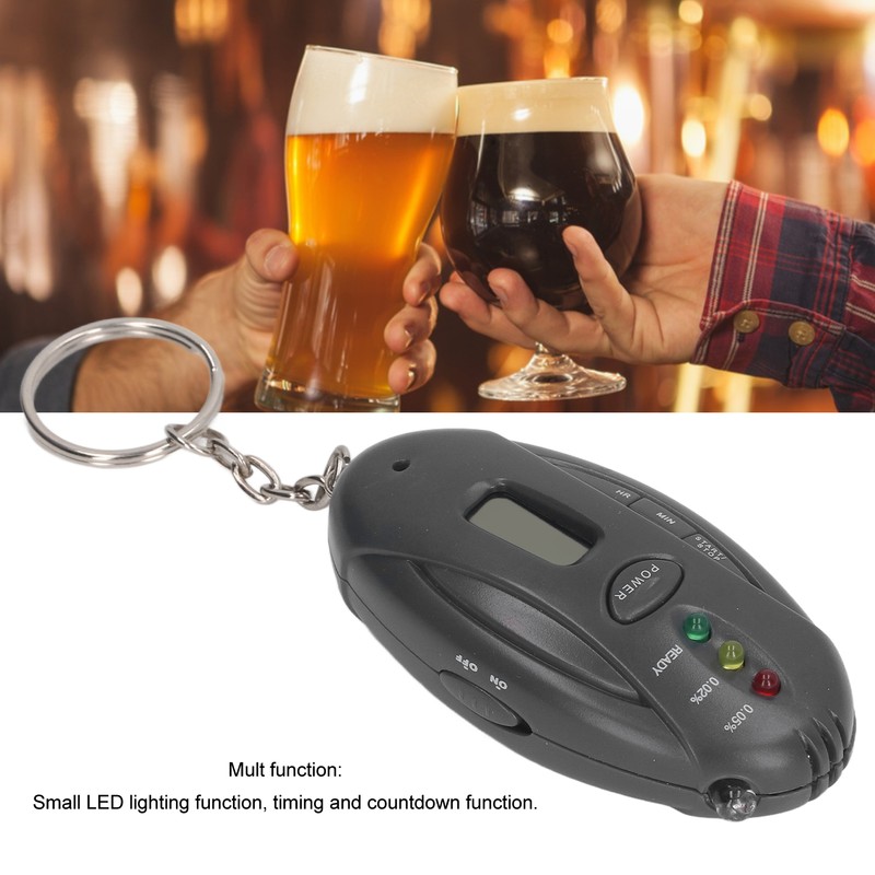 Breath Alcohol Tester Accurate Sensitive Light Indicator Portable Digital Display