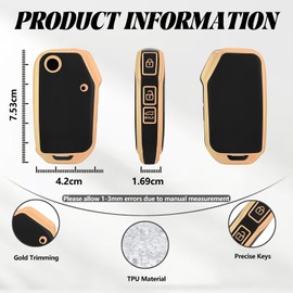 TOOMUME Key Case TPU Car Key Case Fits Kia Sportage R GT MK5 Stinger GT Sorento Picanto Ceed CD Proceed XCeed Cerato Forte, Key Cover Protection Key Shell - Flip Key