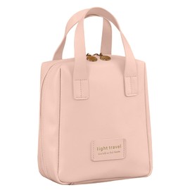 Doffistate Makeup Bag for Women, Large Waterproof Vegan Leather Cosmetic Case with Multiple Pockets & Carry Handle, Pink, Large Waterproof Vegan Leather Cosmetic Case With Multiple Pockets & Carry