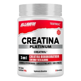 Creatina Platinum Testrol  30 Servicios Sin Sabor  Carga Muscular y Energía Pura                                                                      