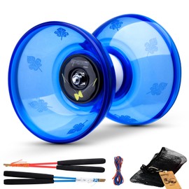 MAGICYOYO Pro - Diábolo de triple rodamiento de tamaño pequeño de 4 pulgadas, juguete chino Yoyo con 2 pares de varillas de carbono + 2 cuerdas adicionales + 1 bolsa de red, juguete de habilidad de
