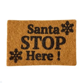 Dollhouse Doormat Santa Stop Here Winter Christmas Front Entrance Accessories
