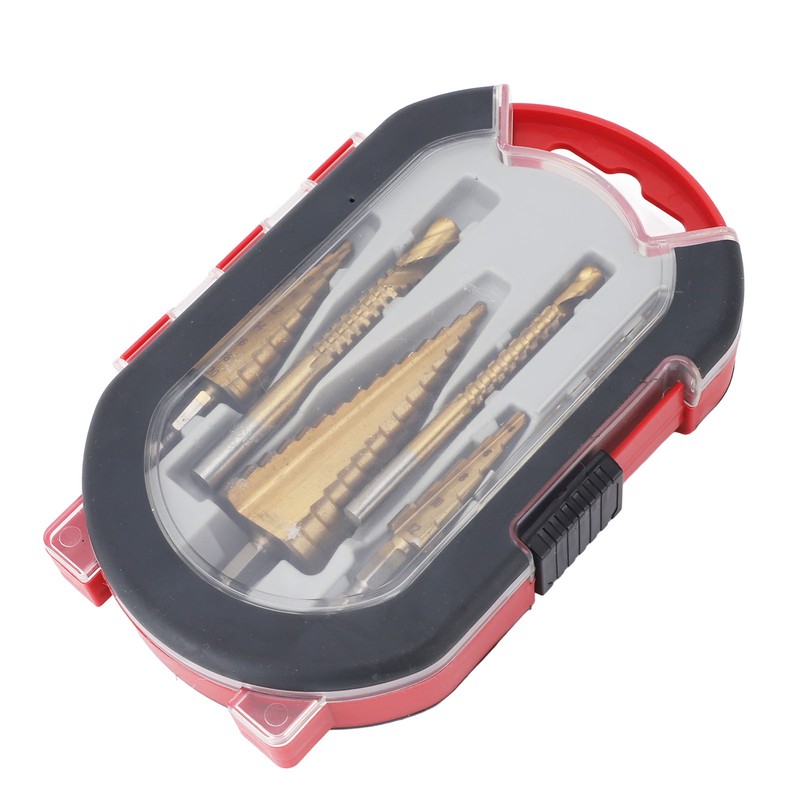 6PCS Step Drill Bit Set Hex Shank Electric Step Drill