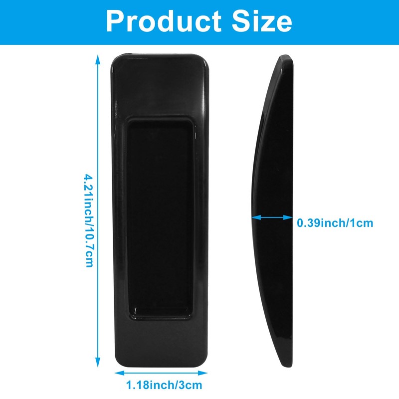 Kemcatui 4 Pack Self Adhesive Handles, Black Self Stick Handle