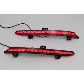 Dreamseek LED Reflector Tail Light for Honda Accord 2018 2019 2020 2021 2022 Rear Bumper Brake Lamp with Dynamic Sequential Turn Signal Smoke Lens