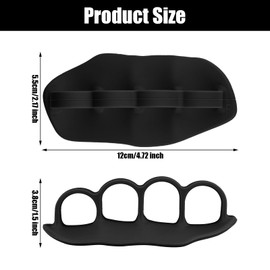 2pcs Weight Lifting Grips, Silicone Anti-Slip Gym Workout Grips for Hand Protection Gloves, Rubber Dumbbell Rypt Gripper for Men Women, Bar Pad Pull Up Practical Fitness Exercise Accessories (Black)