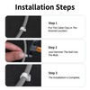 Cable Clips, 8 mm 100 Pcs Nail Clips Strong Durable