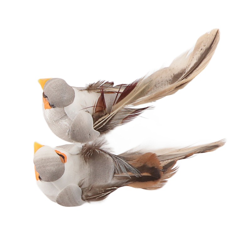 12Pcs Simulation Foam Bird Artificial Bird Decor with Clip Fixing