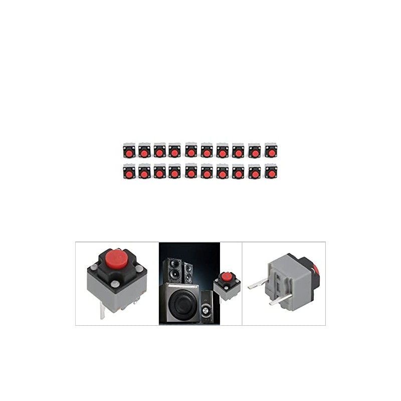 20Pcs 6x6x7.3mm Tactile Push Button Micro Switch Waterproof Momentary Tact