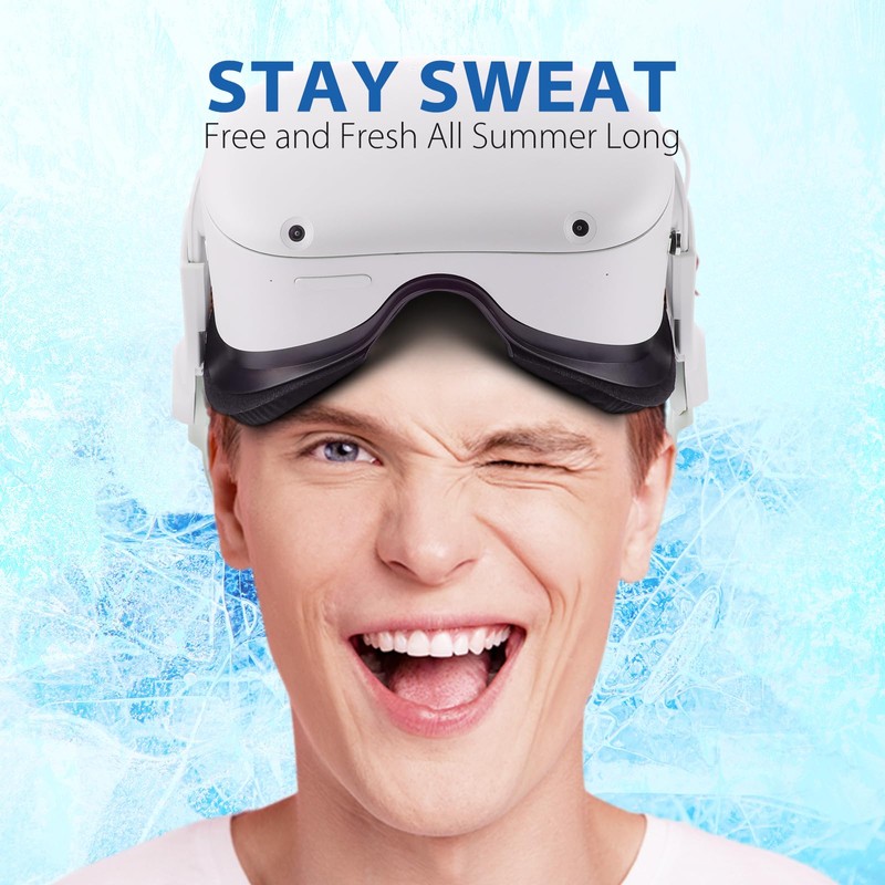 DESTEK Cooling Face Pad Compatible with Oculus Quest 2, Soft