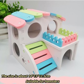 DACUAN Hamster House, Rat Hideout Mouse Hideouts Toys Hamster Sleep Bed Chinchillas Hut Hamster Houses Small Animal Shelter Mouse Cage Guinea Pig Hide Guinea Pig House Hamster Nest Rat House PVC