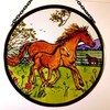 Decorative Hand Painted Stained Glass Window Sun Catcher/Roundel in a