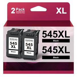Set of 2 PG 545 XL Black Replacement for Canon Printer Cartridges 545 546 Multipack Black for MX495 Cartridges Pixma TS3150 TR4550 MG3050 TR4551 MG2950 MX490 MG2555s TS3350 MG2550s (2 Black)