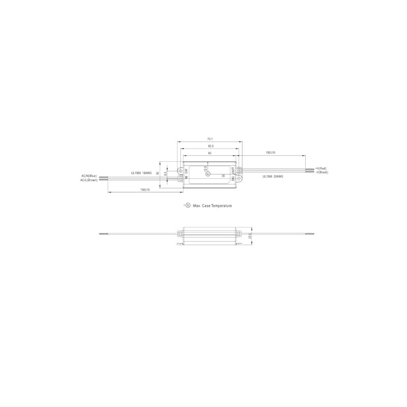 WITTKOWARE APC-8-250 CC LED Driver with Connection Cables, Output Current