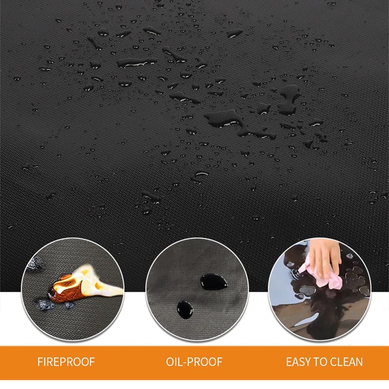 CHSEEO Fireplace Mat, 98x63CM, Fireproof, Dirtproof, Waterproof, Multipurpose, 3-Layer Fire