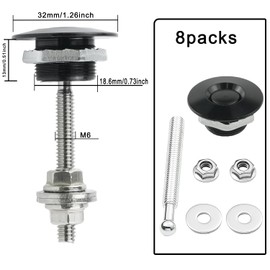 GETIROTE Quick Release Bumper Hood Pins Universal Quick Release Latch License Plate Lock Clip Diameter 1.25 inch Push Button Release Latch for Most Vehicle