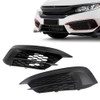 2Pcs Front Bumper Fog Light Cover Assembly Compatible with Honda