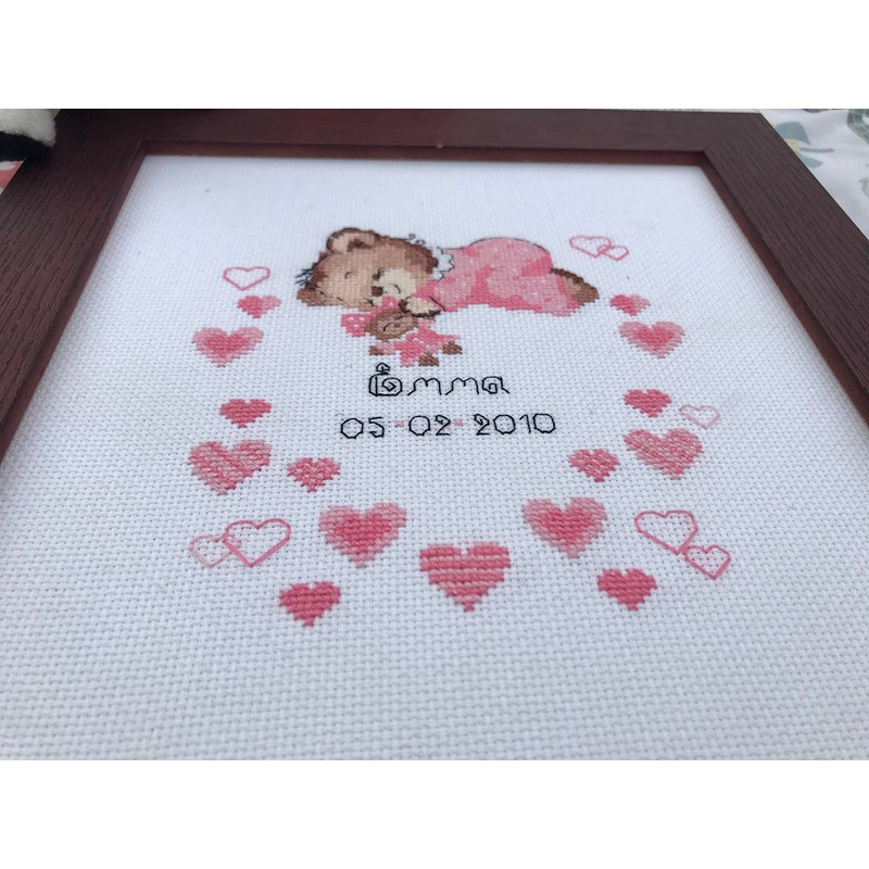 Riolis Birth Sampler Cross Stitch Kit - 1123 - Girl