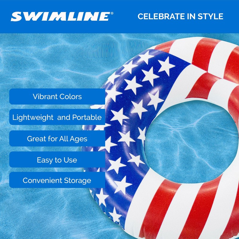 Swimline Americana Series Inflatable Pool Ring