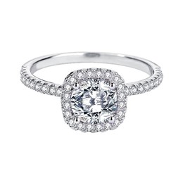 LOVPEPY Square Zirconia Ring to Mother&Daughter,925 Sterling Silver AAA Zirconia CZ Ring for Women Wedding Band Rings Jewelry Gift for Wife Girlfriend Size 6-9, Non-Precious Metal, No Gemstone