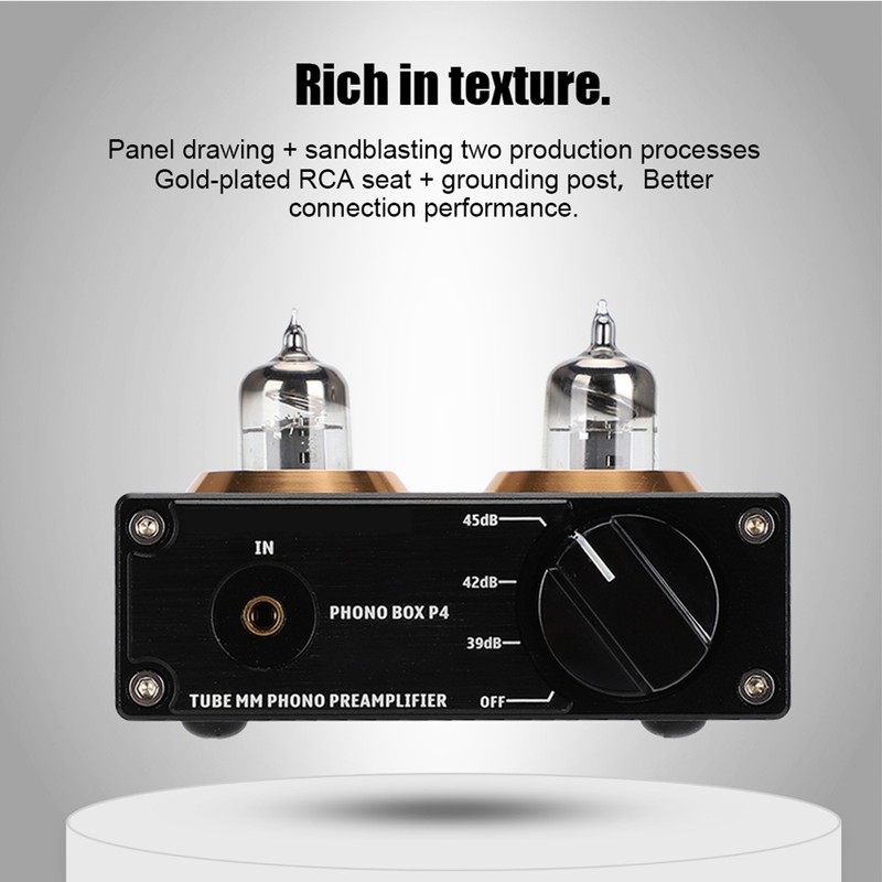 PHONO BOX P4 Gold Plated RCA Panel Drawing Sandblasting MM