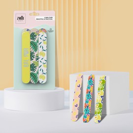 ZMOI Nail Files - Professional Medium Emery Boards 6 Dual-Sided Medium, Fine Grit for Natural/Acrylics - Nail Shapers to Smooth/Refine Nails (Pack of 1)