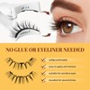 QUEWEL Magnetic Eyelashes Natural Look, Reusable Magnetic Lashes kit with