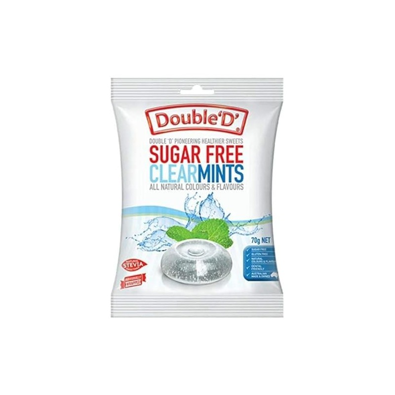 Double D Sugar Free Clear Mint Drops 70 g