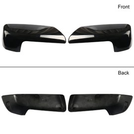 Black Mirror Cap Cover Trim Replace for 2019 2020 2021 2022 2023 2024 Chevy Silverado 1500 and GMC Sierra 1500 Accessories (Black)