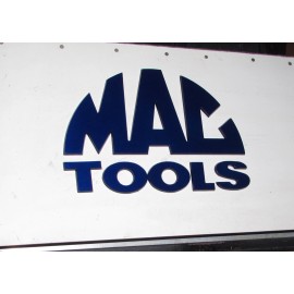 MAC TOOLS Toolbox Decal - Raised Letters, Plastic -10 inches- Blue