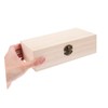 iplusmile Rectangle Unfinished Wood Jewelry Box with Hinged Lid for