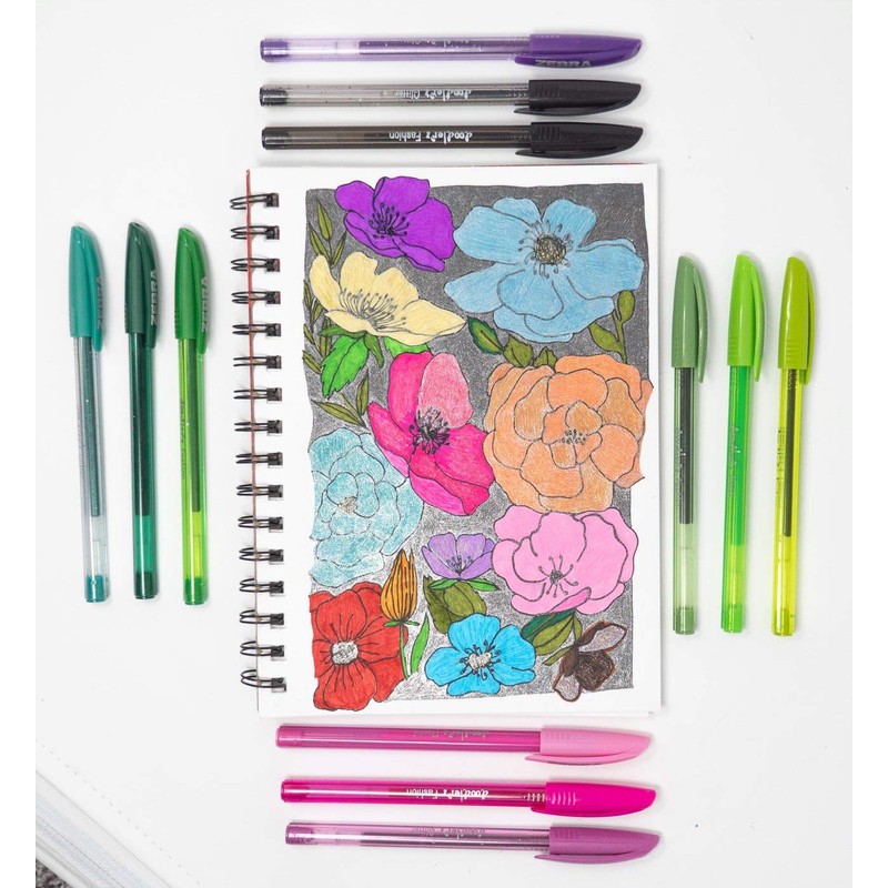 Zebra Pen Doodlerz Gel Stick Pen with Display Cup, Smooth