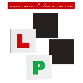 LONOVE 4 Pack New Driver L and P Plates - 2 Magnetic L Plates for Car UK and 2 P Plates Magnetic - 1.1 mm Extra Thick